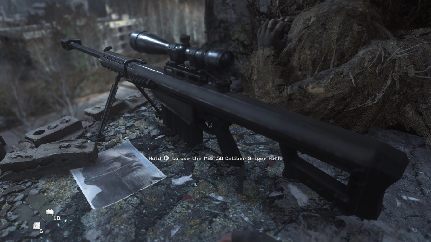 M82 .50 Caliber airsoft Sniper in Call Of Duty 4 Modern Warfare 