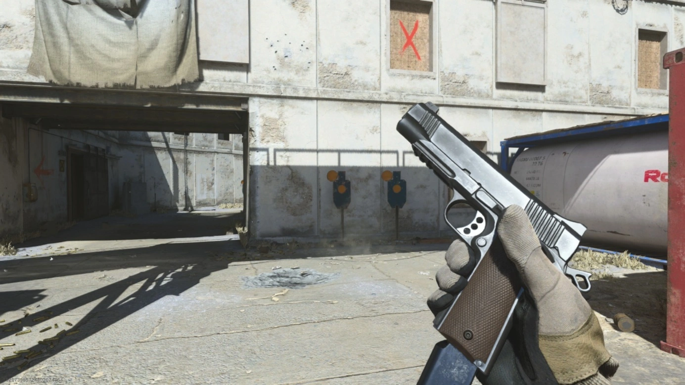 scene from the game call of duty with 1911 airsoft pistol